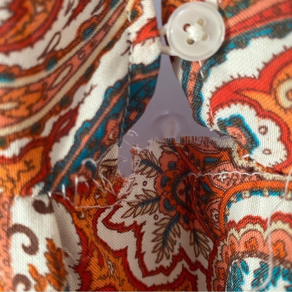 Boho Paisley Print Ruffle Maxi Dress Band of the Free Cottagecore Sun Dress S - Picture 11 of 11